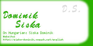 dominik siska business card